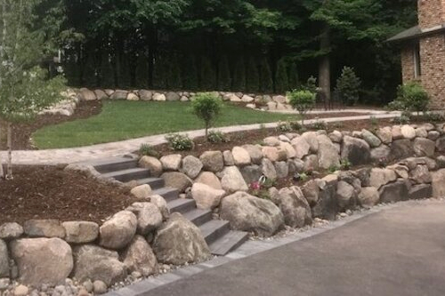 Retaining Wall With Steps
